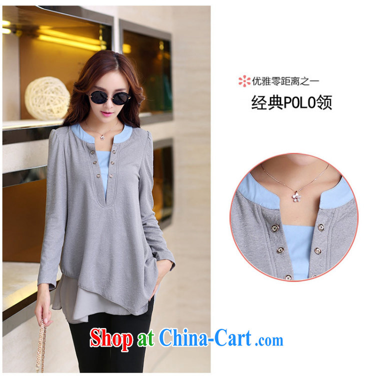 The Love 2015 spring new V collar stitching leave of two long-sleeved larger female solid shirt OH 341,803 genuine pink genuine XXXL pictures, price, brand platters! Elections are good character, the national distribution, so why buy now enjoy more preferential! Health