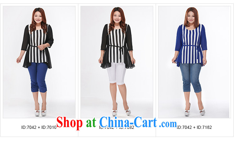 MsShe larger female snow woven shirts 2015 summer new round-collar short-sleeve striped T shirt snow woven shirts T-shirt 7042 black-and-white 5XL pictures, price, brand platters! Elections are good character, the national distribution, so why buy now enjoy more preferential! Health