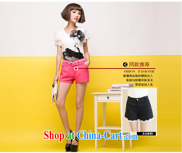 The honey and diverse thick mm maximum code female Korean new summer graphics thin, high-waist hot pants shorts girl, lap 8762 black XXXXL pictures, price, brand platters! Elections are good character, the national distribution, so why buy now enjoy more preferential! Health