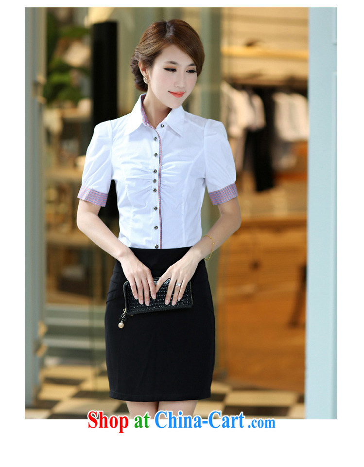 Morning would be 2015 new Korean king, knocked color shirt short-sleeved shirt beauty summer girl shirt large Code women knocked color 100 ground OL career shirt large white code 5 XL pictures, price, brand platters! Elections are good character, the national distribution, so why buy now enjoy more preferential! Health