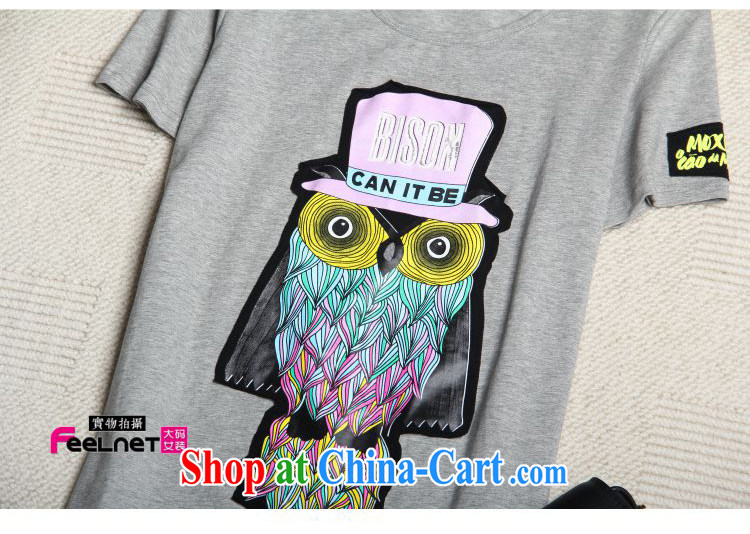 feelnet Korean XL girls thick M summer New Long version video thin short-sleeve Eagle head stamp T pension 2171 & large gray code 5 XL pictures, price, brand platters! Elections are good character, the national distribution, so why buy now enjoy more preferential! Health