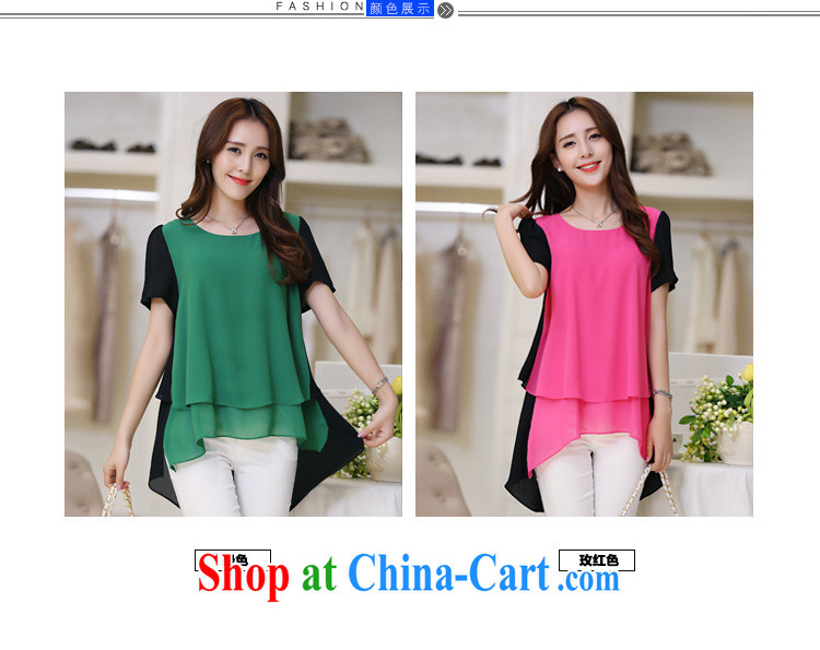 Szili Clinton's large, female snow woven shirts 2015 summer new thick MM the fat and loose video thin ice woven T-shirt Han version leave two collision color long shirt pink 4 XL pictures, price, brand platters! Elections are good character, the national distribution, so why buy now enjoy more preferential! Health