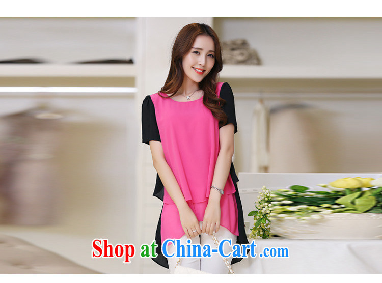 Szili Clinton's large, female snow woven shirts 2015 summer new thick MM the fat and loose video thin ice woven T-shirt Han version leave two collision color long shirt pink 4 XL pictures, price, brand platters! Elections are good character, the national distribution, so why buy now enjoy more preferential! Health