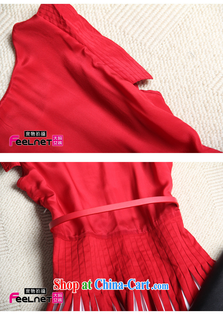 feelnet Korean XL girls thick M summer, new lap Sau San spell streaks, with dresses 1422 big red code 5 XL pictures, price, brand platters! Elections are good character, the national distribution, so why buy now enjoy more preferential! Health