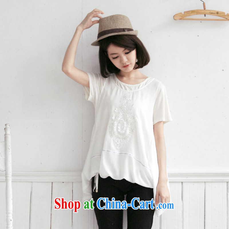 The feelnet Code women 2015 summer video thin thick mm leave them in tightening up the snow woven shirt XL shirt 2158 large white code 5 XL, FeelNET, shopping on the Internet