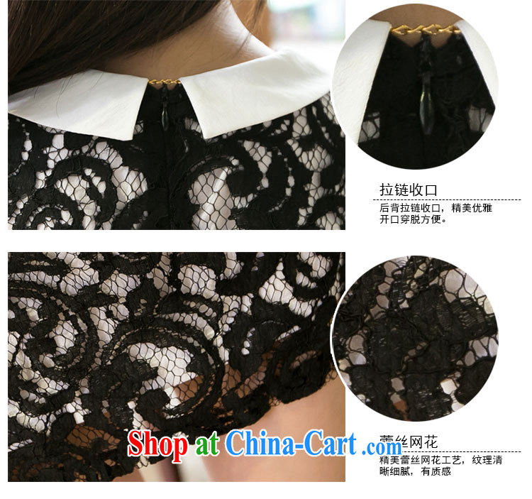 The honey and diverse expertise, the NPC female thick MM Korean version of the new paragraph style graphics thin lapel Openwork full lace dresses women 8781 black XXXXL pictures, price, brand platters! Elections are good character, the national distribution, so why buy now enjoy more preferential! Health