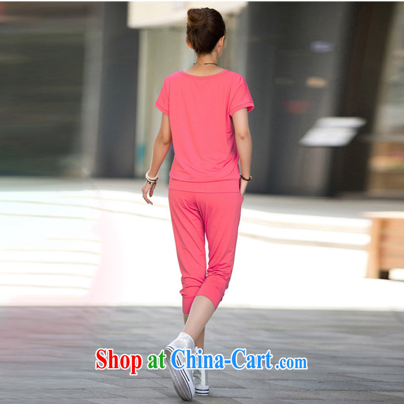 Korea and Hongkong Advisory Committee the Code women summer 2015 New, and indeed more relaxed Leisure package short-sleeve T-shirt 7 pants girl Kit two-piece 9903 pink 5 XL, Korea, Hongkong, advisory committee, and on-line shopping
