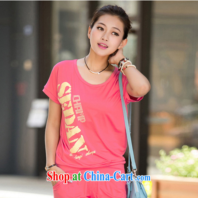 Korea and Hongkong Advisory Committee the Code women summer 2015 New, and indeed more relaxed Leisure package short-sleeve T-shirt 7 pants girl Kit two-piece 9903 pink 5 XL, Korea, Hongkong, advisory committee, and on-line shopping