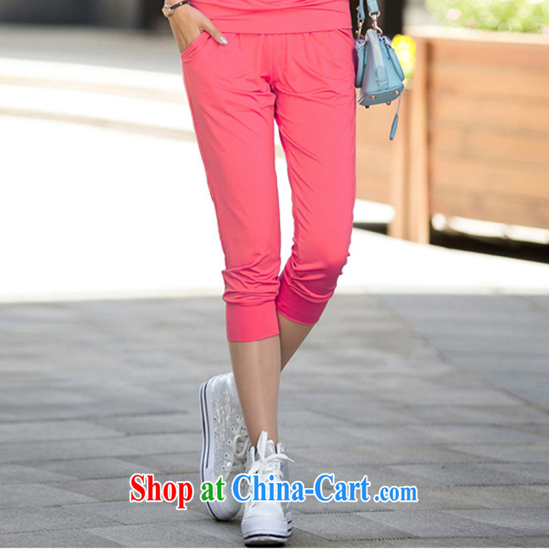 Korea and Hongkong Advisory Committee the Code women summer 2015 New, and indeed more relaxed Leisure package short-sleeve T-shirt 7 pants girl Kit two-piece 9903 pink 5 XL, Korea, Hongkong, advisory committee, and on-line shopping