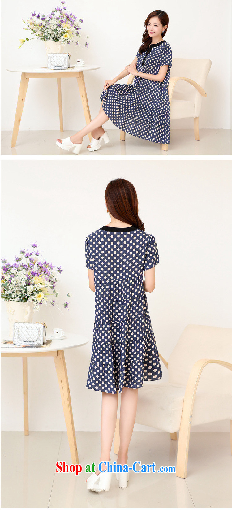 Pi-optimized Connie new Korean loose short-sleeve the fat increase, female fat MM cotton dress, long skirt cake BW 2019 black-and-white dot 4 XL recommendations 165 - 180 Jack pictures, price, brand platters! Elections are good character, the national distribution, so why buy now enjoy more preferential! Health