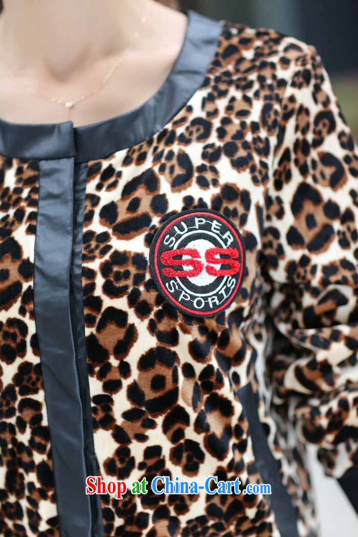 2014 spring new thick MM XL female Leopard beauty graphics thin sweet not jacket casual jacket Leopard XXXXL pictures, price, brand platters! Elections are good character, the national distribution, so why buy now enjoy more preferential! Health