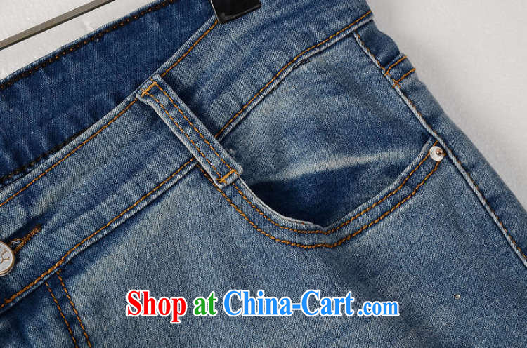 Hi Margaret slavery summer Korean thick sister larger female decoration, graphics thin stretch elastic, high-waist jeans pants M 21,169 blue 40 200 Jack the following pictures, price, brand platters! Elections are good character, the national distribution, so why buy now enjoy more preferential! Health