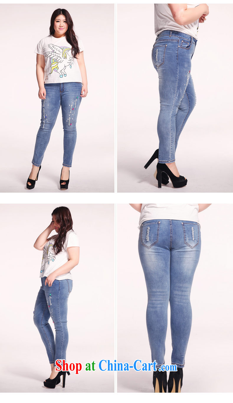 Hi Margaret slavery summer new, larger girls denim jeans fashion hot drill stamp elastic aggressive castor pants trousers blue - M 21,179 40 yards (190 - 200 ) jack pictures, price, brand platters! Elections are good character, the national distribution, so why buy now enjoy more preferential! Health
