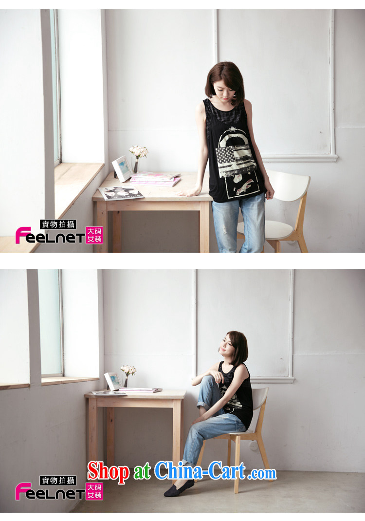 feelnet Korean version XL girls with thick mm summer new graphics thin false 2 stamp duty vest T pension 2162 black large code 5 XL pictures, price, brand platters! Elections are good character, the national distribution, so why buy now enjoy more preferential! Health