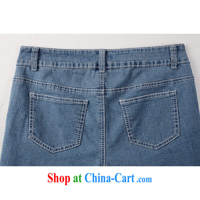 Hi Maria slavery summer new Korean version of the greater code female Elastic waist beads staples hole jeans thin hot pants M 76,919 red 38 code/ (160 - 170 ) jack, hi Maria slavery, shopping on the Internet