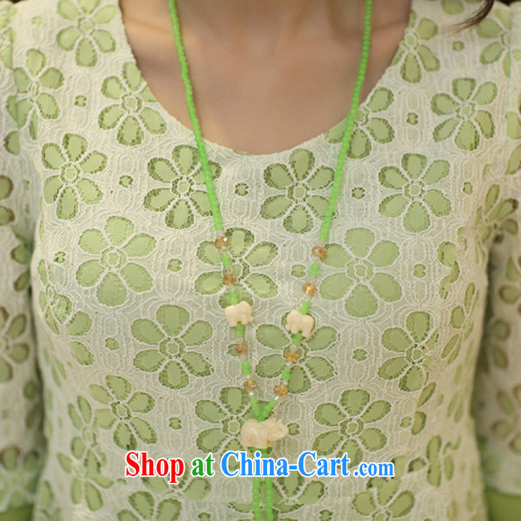 Mr Cheuk Yi Lai film thick MM round-collar lace Openwork check Ms. spend T shirt thick stylish aura snow woven stitching T-shirt B 403 photo color 4 XL pictures, price, brand platters! Elections are good character, the national distribution, so why buy now enjoy more preferential! Health