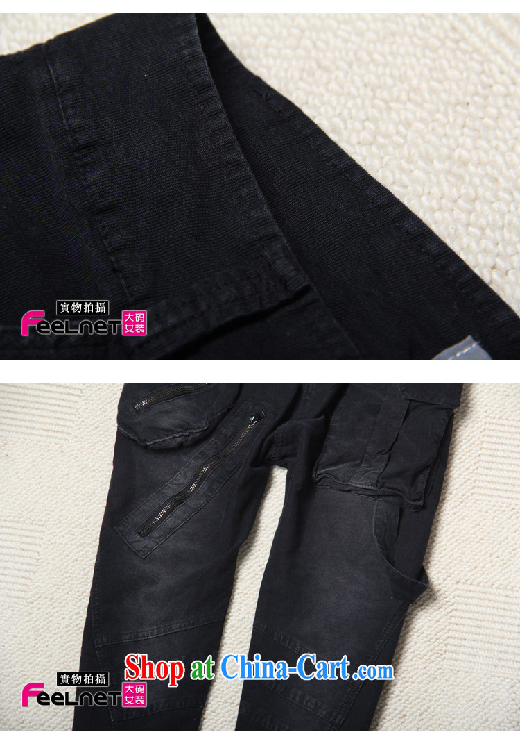 feelnet Korean mm thick 2015 XL female summer NEW GRAPHICS thin wash water corduroy Large Number 7 pants 2155 black 38 pictures, price, brand platters! Elections are good character, the national distribution, so why buy now enjoy more preferential! Health
