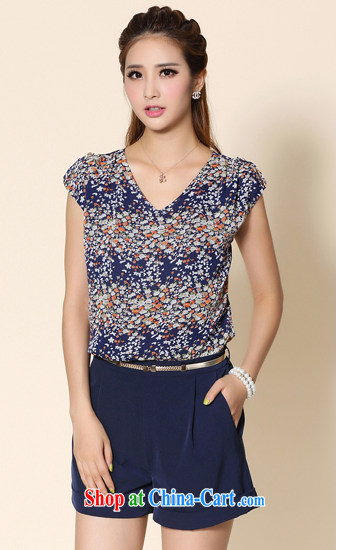 cheer for 2014 XL girls thick MM summer new, thick sister graphics thin large floral shirts spell shorts-trousers Item No. 2133 royal blue 3 XL pictures, price, brand platters! Elections are good character, the national distribution, so why buy now enjoy more preferential! Health