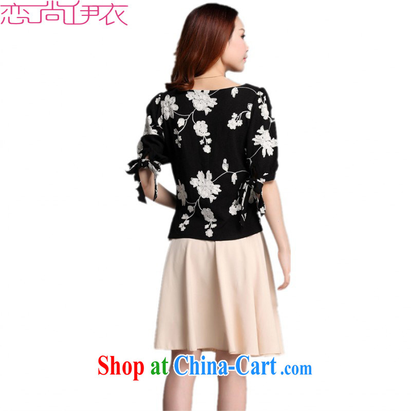 The e-mail package the obesity mm value two-part kit dresses 2015 Summer in Europe and the commute in style sleeveless body skirt rust flower skirt black 4XL back 2 feet 9, land is still the garment, and shopping on the Internet