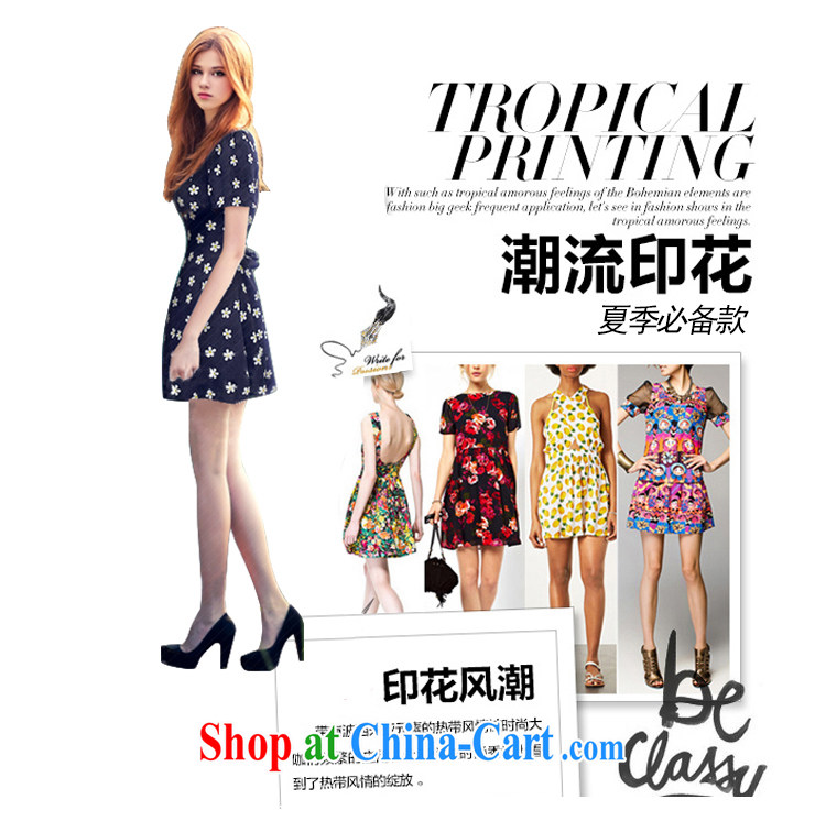 The butterfly summer 2014 new Europe XL female dress mm thick snow woven short-sleeved beauty graphics thin stamp skirt 6008 Tibetan cyan 4 XL pictures, price, brand platters! Elections are good character, the national distribution, so why buy now enjoy more preferential! Health