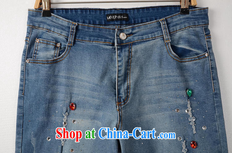 Thin (NOS) summer XL female inserts drilling thin beauty spring tension, high-waist breathable casual jeans M 21,161 blue 38 175 Jack left and right pictures, price, brand platters! Elections are good character, the national distribution, so why buy now enjoy more preferential! Health