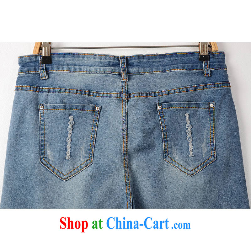 Thin (NOS) summer XL female inserts drilling thin beauty spring tension, high-waist breathable casual jeans M 21,161 blue 38 175 jack, thin (NOS), online shopping