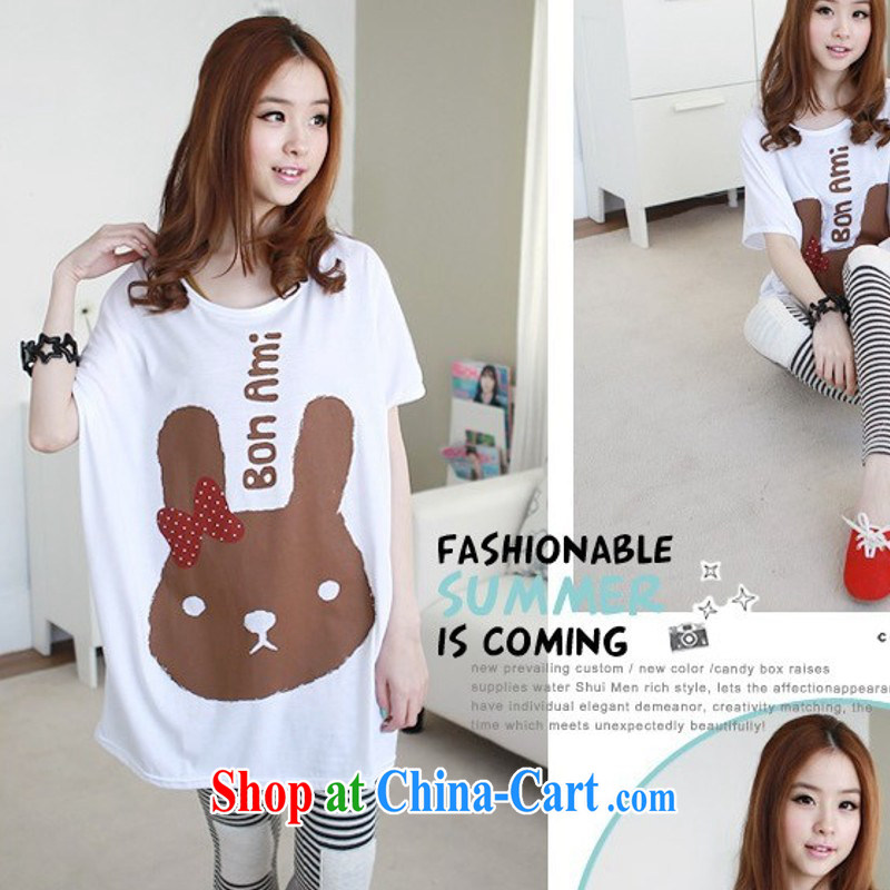 In short * 2015 girls summer new, 269,117 Korean rabbit in the pattern, long T pension maximum code female thick sister girl with gray, code, in short, that, on-line shopping