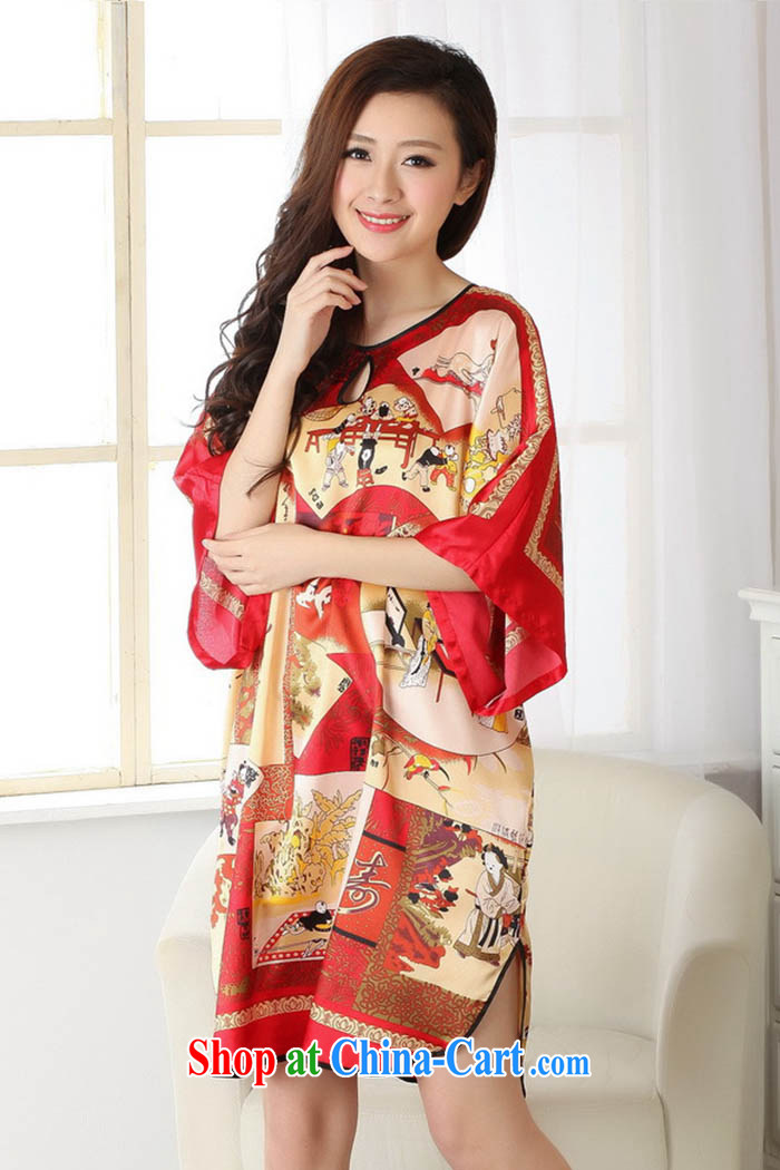 Ko Yo Mephidross beauty summer 2014 new style and comfortable large, female robes of ethnic wind stamp artificial silk ladies nightwear red are code pictures, price, brand platters! Elections are good character, the national distribution, so why buy now enjoy more preferential! Health