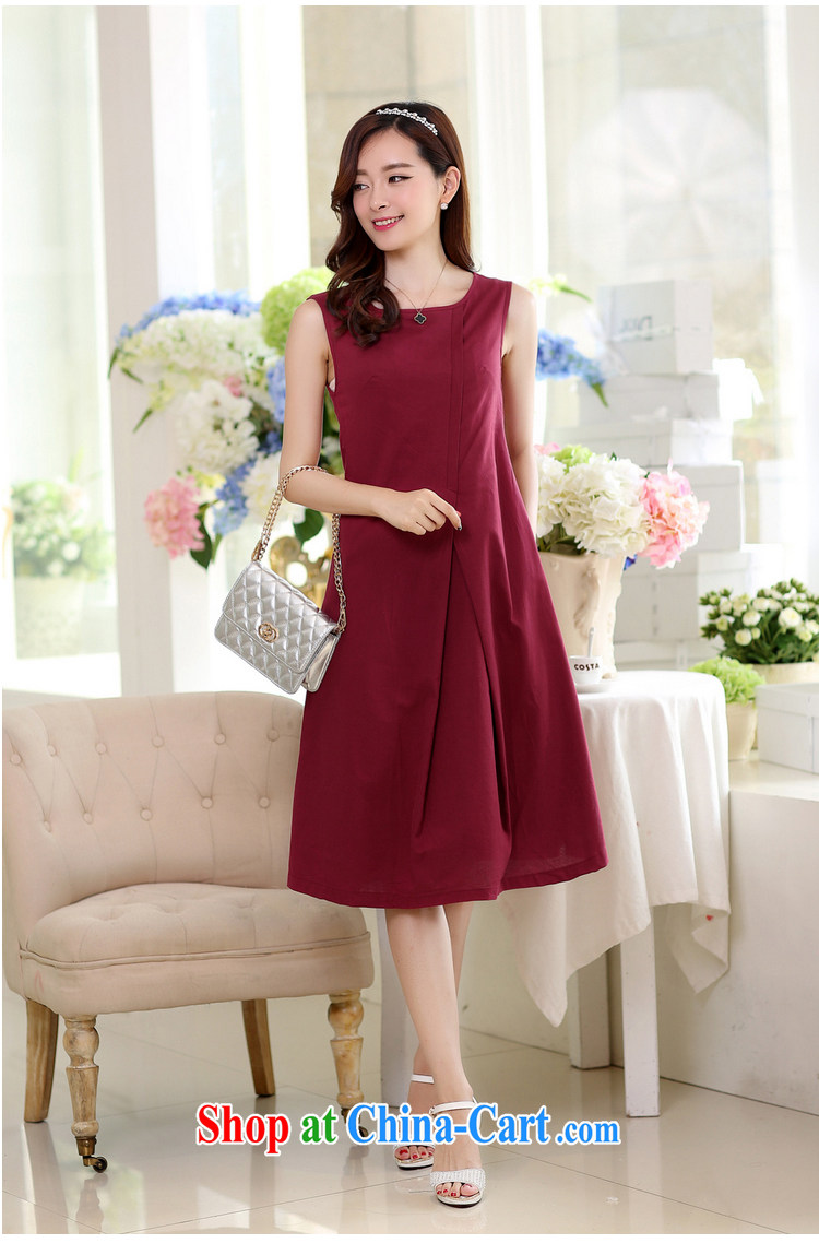 central bank, dresses girls cotton the dresses summer sleeveless dresses beauty OL larger dresses dress LW 039 wine red XL pictures, price, brand platters! Elections are good character, the national distribution, so why buy now enjoy more preferential! Health