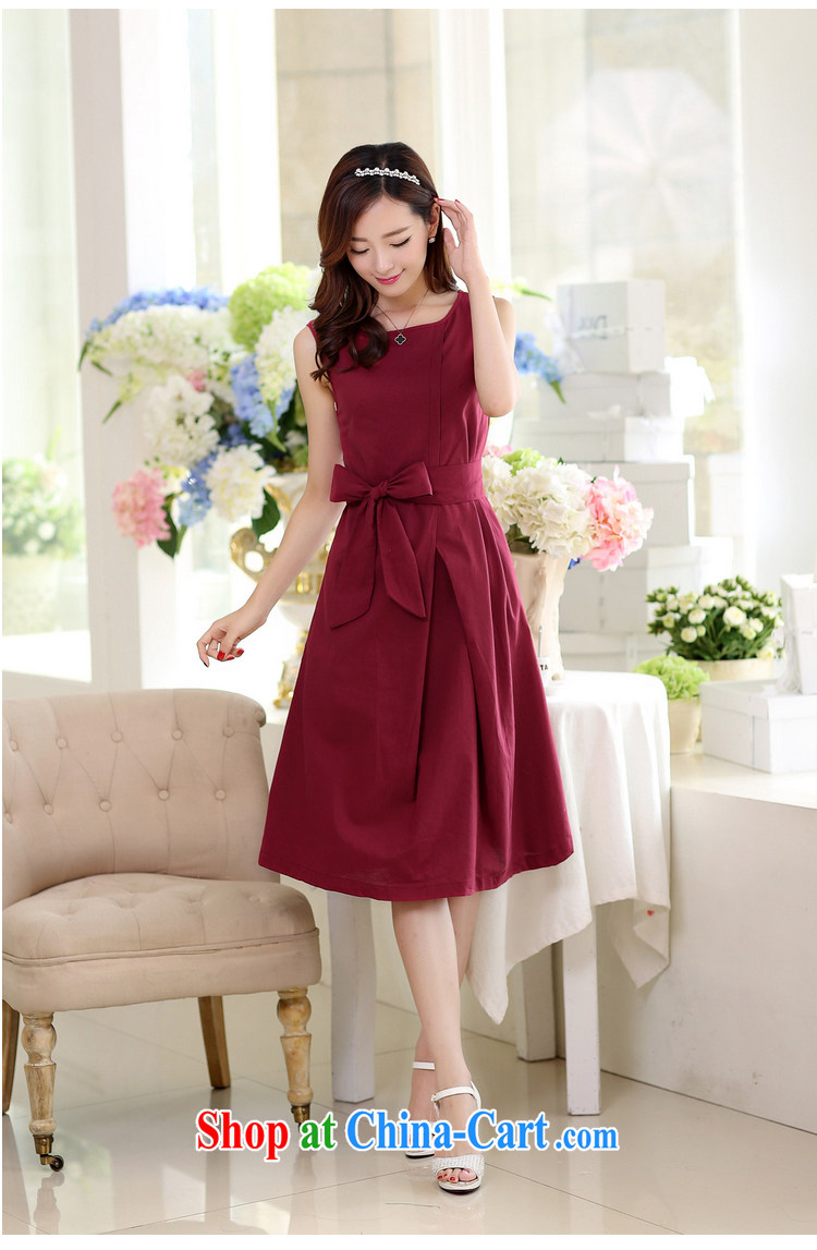 central bank, dresses girls cotton the dresses summer sleeveless dresses beauty OL larger dresses dress LW 039 wine red XL pictures, price, brand platters! Elections are good character, the national distribution, so why buy now enjoy more preferential! Health