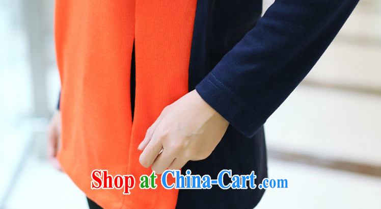 Increase the emphasis on mm spring loaded new 2015 maximum code female long-sleeved knit-color stitching thick sister solid shirt dark blue Red Orange 4 XL recommendations 165 - 190 Jack pictures, price, brand platters! Elections are good character, the national distribution, so why buy now enjoy more preferential! Health