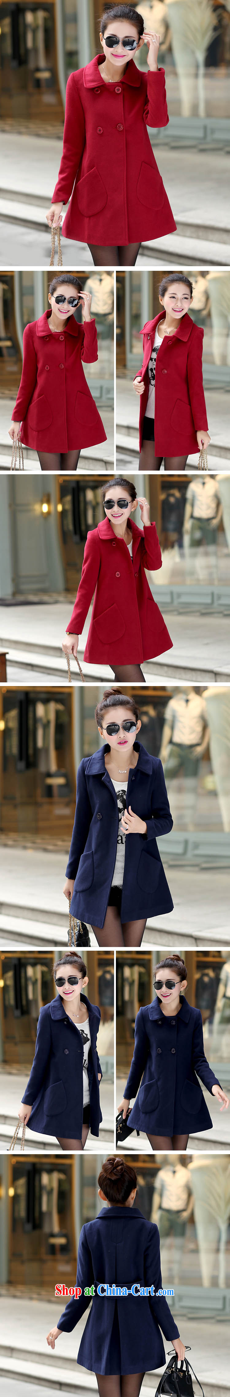 The line takes the Code women in winter, Korean video thin thick mm minimalist thick double-small pocket loose hair that jacket ST B - the red 4 XL pictures, price, brand platters! Elections are good character, the national distribution, so why buy now enjoy more preferential! Health