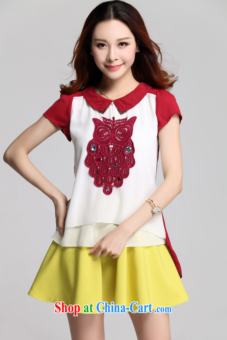 Loved Korean summer staple Pearl owl decoration is not under the rule is relaxed, the female snow woven shirts T-shirt 3557 blue XXXL pictures, price, brand platters! Elections are good character, the national distribution, so why buy now enjoy more preferential! Health