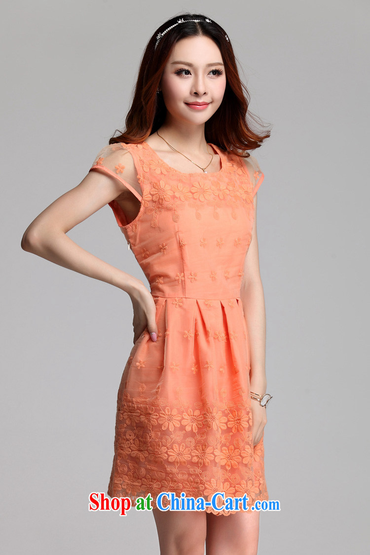 The delivery package as soon as possible e-mail mm thick large, stylish women's clothing dresses 2015 summer upscale European root by the Stamp Duty short-sleeved small dress OL commuter skirt orange 3 XL approximately 155 - 165 Jack pictures, price, brand platters! Elections are good character, the national distribution, so why buy now enjoy more preferential! Health