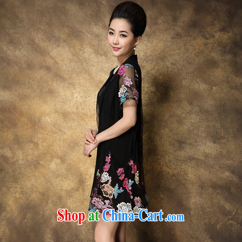 The Code graphics Thin women focused on Europe and MM summer new 2014 Korean short-sleeve two-piece thick sister dresses - YY 21,288 picture color 4 XL codes, Ying Ying, water, shopping on the Internet