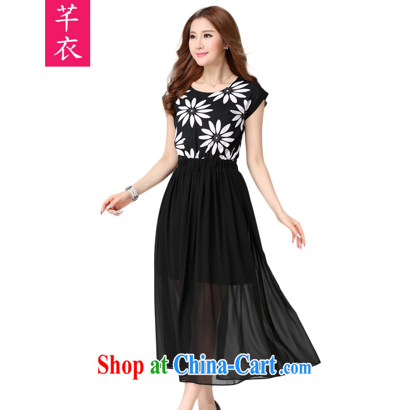 Constitution Yi XL women dress in Europe and America, antique, stamp snow woven skirts 2015 New MM thick with elastic band waist-goddess, a black large XL 5 190 - 200 jack, constitution, and, shopping on the Internet