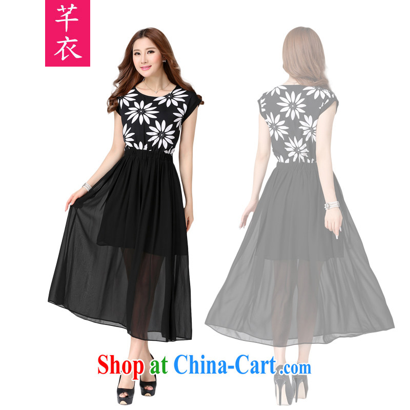 Constitution Yi XL women dress in Europe and America, antique, stamp snow woven skirts 2015 New MM thick with elastic band waist-goddess, a black large XL 5 190 - 200 jack, constitution, and, shopping on the Internet
