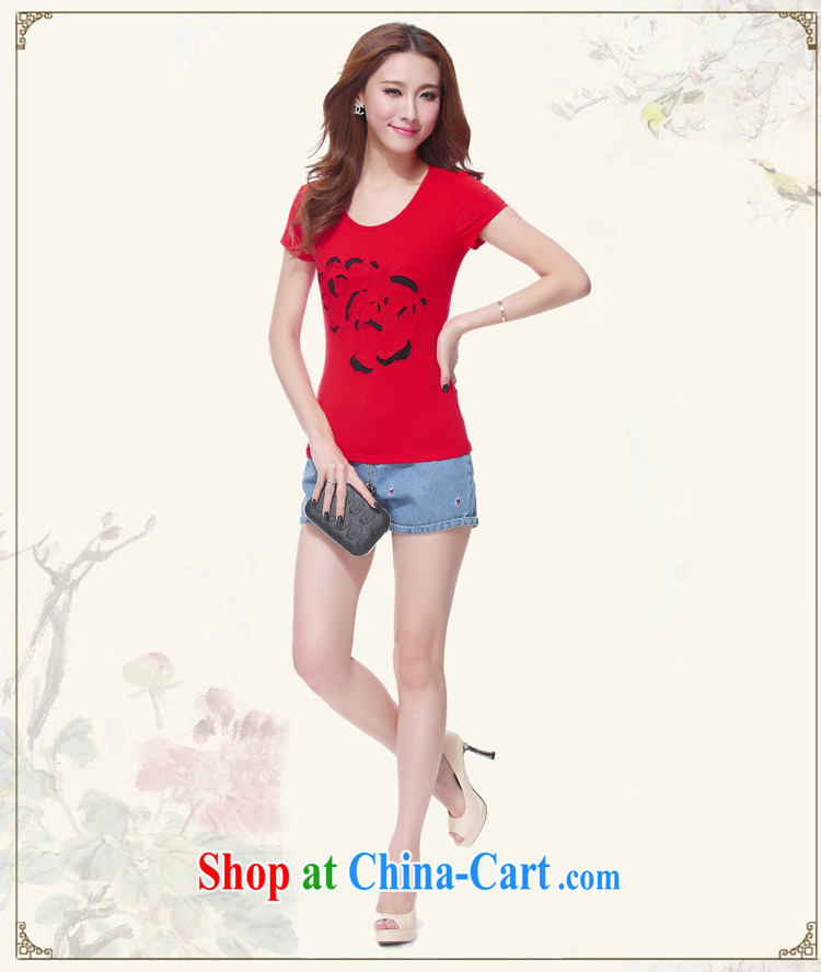 The Rainbow Child Care 2015 spring and summer new Openwork roses national embroidery round-collar short-sleeve girls T-shirt T-shirt MX 009 black XXXXL pictures, price, brand platters! Elections are good character, the national distribution, so why buy now enjoy more preferential! Health