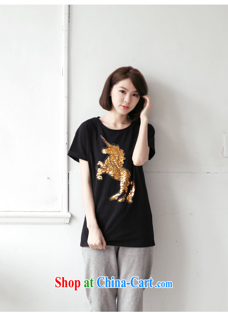 anderson, homemade Korean female sweet summer new, 2014 loose short-sleeve girls T-shirt 2163 black 6 XL code pictures, price, brand platters! Elections are good character, the national distribution, so why buy now enjoy more preferential! Health