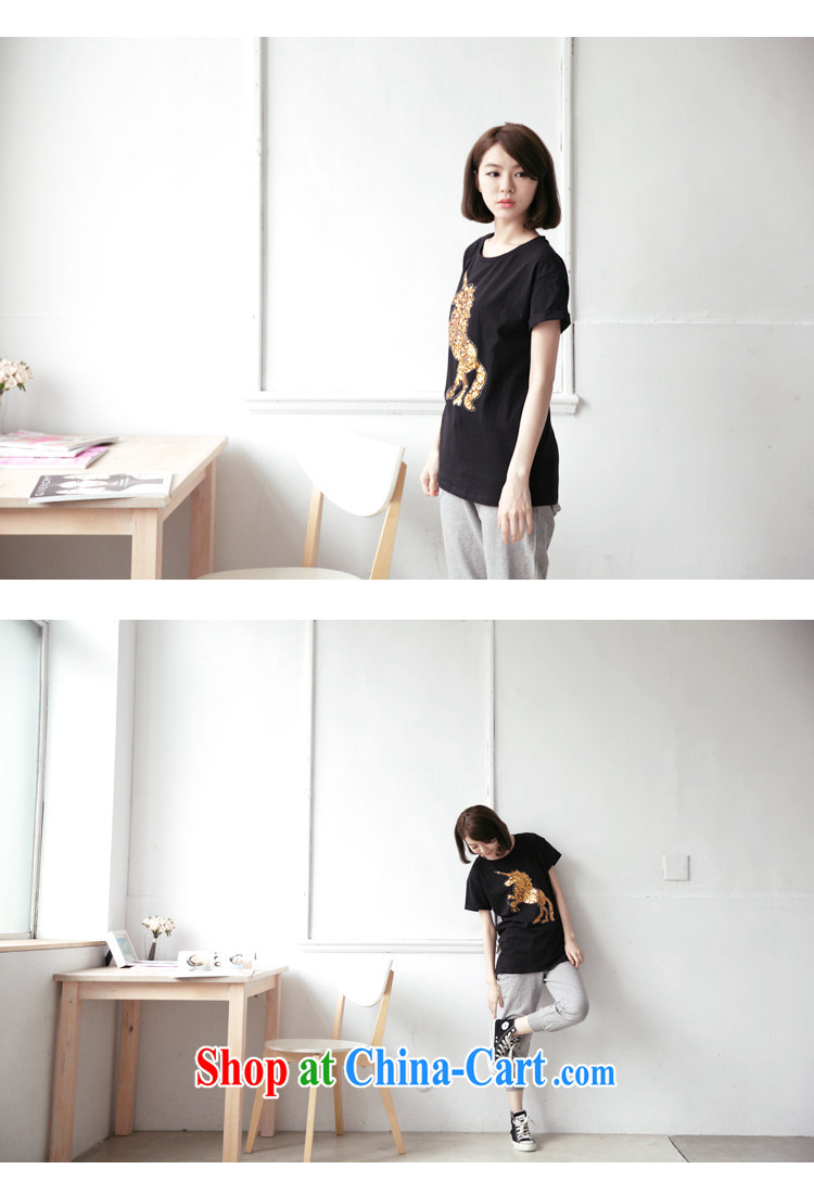 anderson, homemade Korean female sweet summer new, 2014 loose short-sleeve girls T-shirt 2163 black 6 XL code pictures, price, brand platters! Elections are good character, the national distribution, so why buy now enjoy more preferential! Health