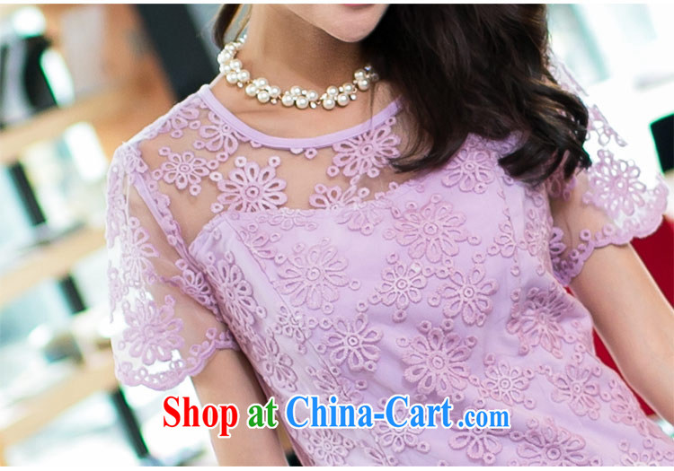 The honey beauty larger women thick MM Korean new summer beauty aura video thin short-sleeved lace dresses women 8558 black XXXL pictures, price, brand platters! Elections are good character, the national distribution, so why buy now enjoy more preferential! Health