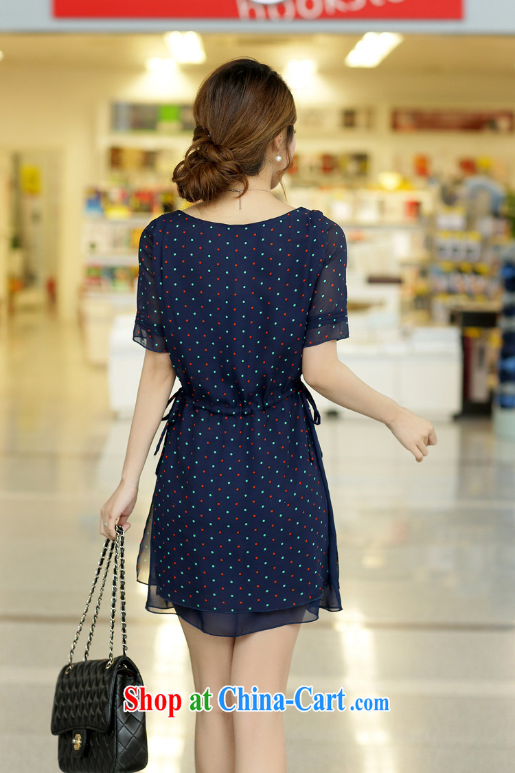 The silk, honey and ventricular hypertrophy, female fat MM summer round-neck collar wave point loose snow woven dresses ZZ 1209 black 3 XL (145 jack - 165 Jack through) pictures, price, brand platters! Elections are good character, the national distribution, so why buy now enjoy more preferential! Health
