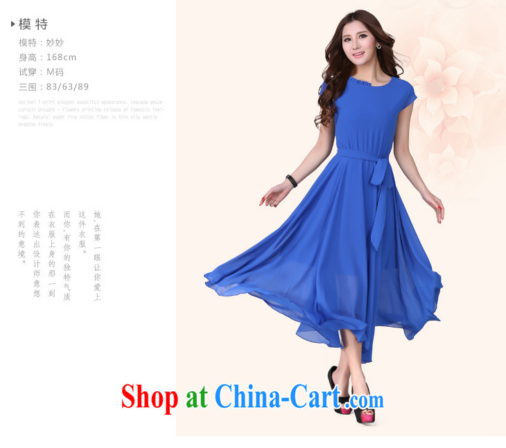 Constitution, colorful XL women 2015 summer new fertilizer, cultivating the long skirt thick mm Bohemia style short-sleeve-ares waist dress blue 3 XL 150 - 170 Jack pictures, price, brand platters! Elections are good character, the national distribution, so why buy now enjoy more preferential! Health