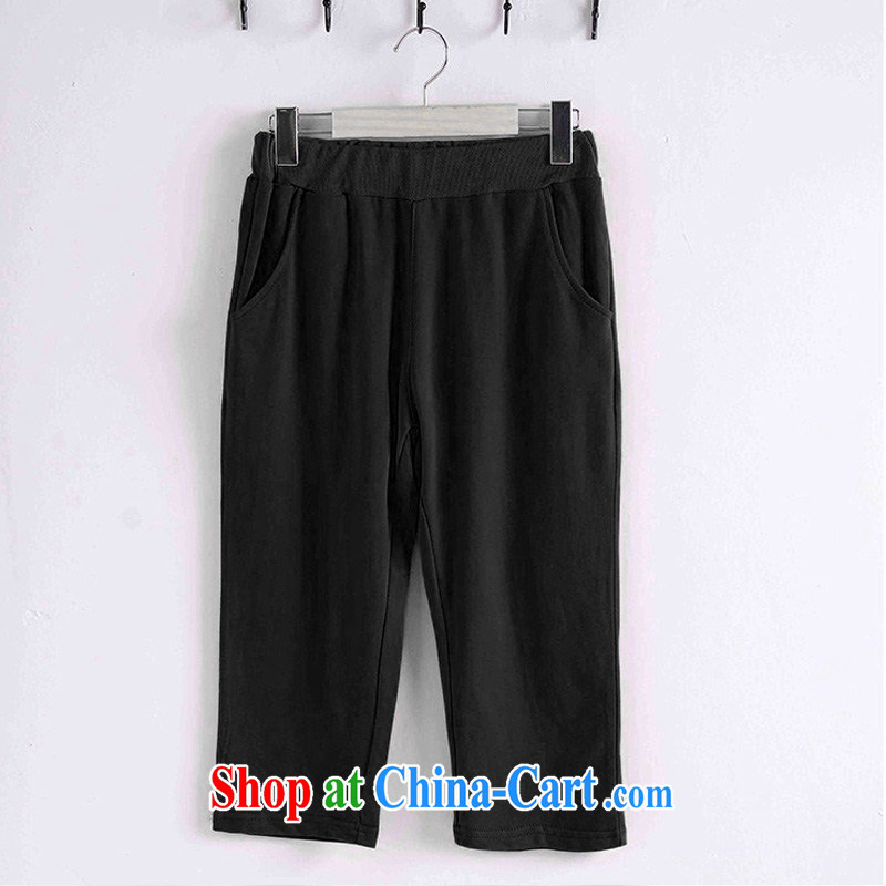 Surplus may 2014 spring and summer, the female Two-piece female T shirts loose stripes hood shirt + trendy, elasticated waist 7 pants girls pants set black-and-white stripes 5 XL - tailored to surplus, and shopping on the Internet