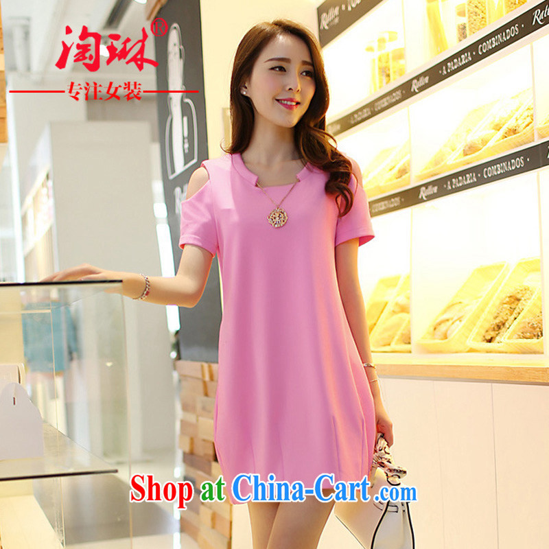 teacher Lin, taolin_ European version 2014 summer New Beauty video thin dress code the dress short skirt pink 4 XL