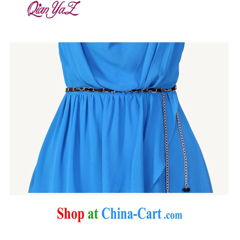 Constitution, colorful XL women 2015 summer new, multi-layer snow woven ladies dress mm thick and fat Solid Color romantic manual creases only short skirts dark blue 4 XL 165 - 180 jack, constitution, Jacob (QIANYAZI), online shopping