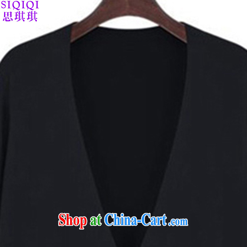 Cisco-chi-chi 2015 spring new products in Europe and America, the girl with the long, cultivating knitted T-shirt girls thin cardigan ZZS 1005 black 2 XL, Qi Qi (SIQIQI), shopping on the Internet