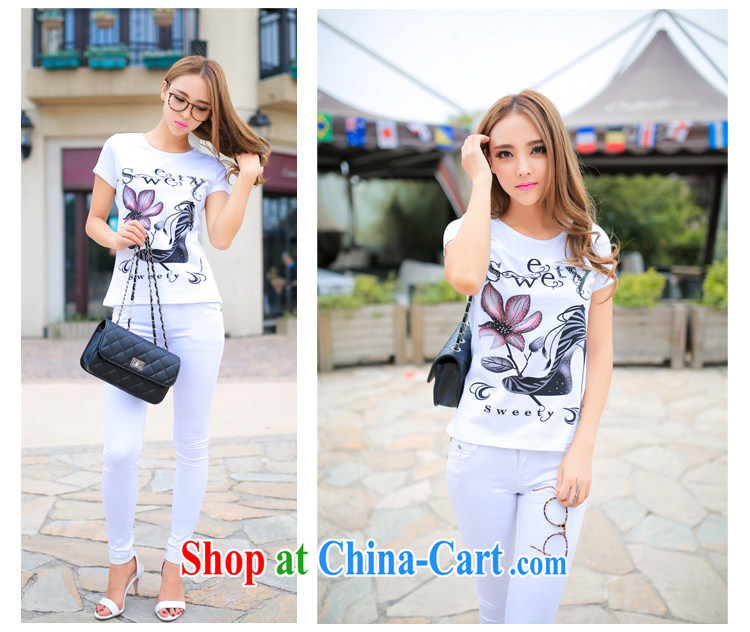 Solabe/the Addis Ababa summer Korean girl with a short-sleeved shirt T beautiful women high heel shoes larger T pension stretch 620 white 3XL pictures, price, brand platters! Elections are good character, the national distribution, so why buy now enjoy more preferential! Health