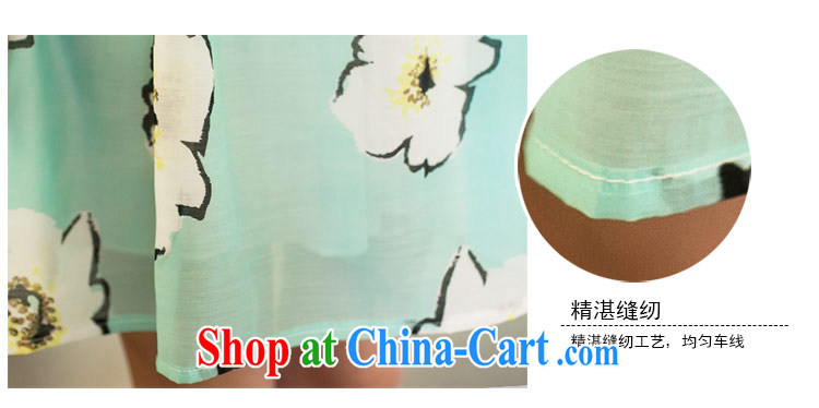 The honey beauty mm thick larger female summer style Korean removable lapel A field version Snow Flower woven dresses 9117 light green XXL pictures, price, brand platters! Elections are good character, the national distribution, so why buy now enjoy more preferential! Health