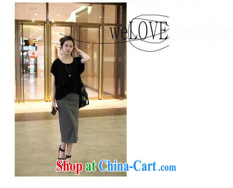Surplus may 2014 summer new, larger female dress two-piece cotton vest dresses + loose short sleeves shirt T black deepening gray XXXXXL - tailored pictures, price, brand platters! Elections are good character, the national distribution, so why buy now enjoy more preferential! Health
